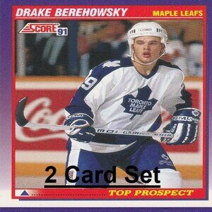 Drake Berehowsky Toronto Maple Leafs Hockey Card Collection - 2 Card Set